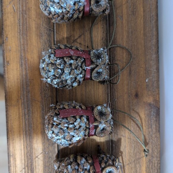 Frosty Owl Ornaments 2"x3" Inches Christmas Ornament Holiday Woodland Snow Set 4 - Picture 3 of 8